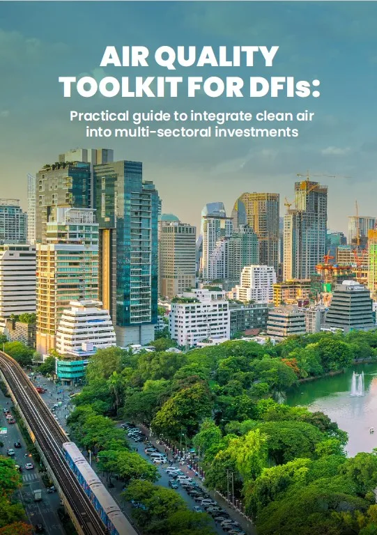 Cover image of the air quality toolkit for development finance institutions