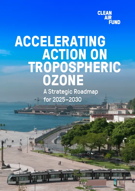 Cover of report on Accelerating Action on Tropospheric Ozone report