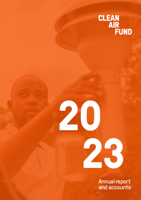 Cover of the Clean Air Fund's annual report for 2023