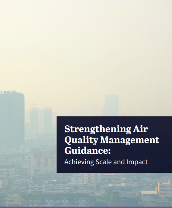 Front cover of Strengthening Air Quality Management Guidance report