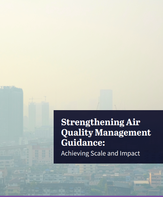 Front cover of Strengthening Air Quality Management Guidance report