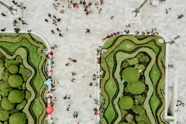 Aerial View of a Crossing in Mexico City