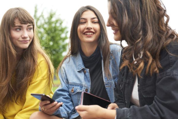 Girls spending time together outdoors