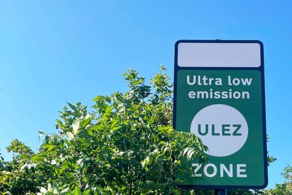 Road sign for Ultra Low Emission Zone